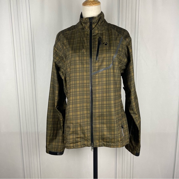 Trek/Bontrager Jackets & Blazers - Women’s Bontrager Commuting Shell Rain Jacket, Olive/Black Plaid,‎ Size L